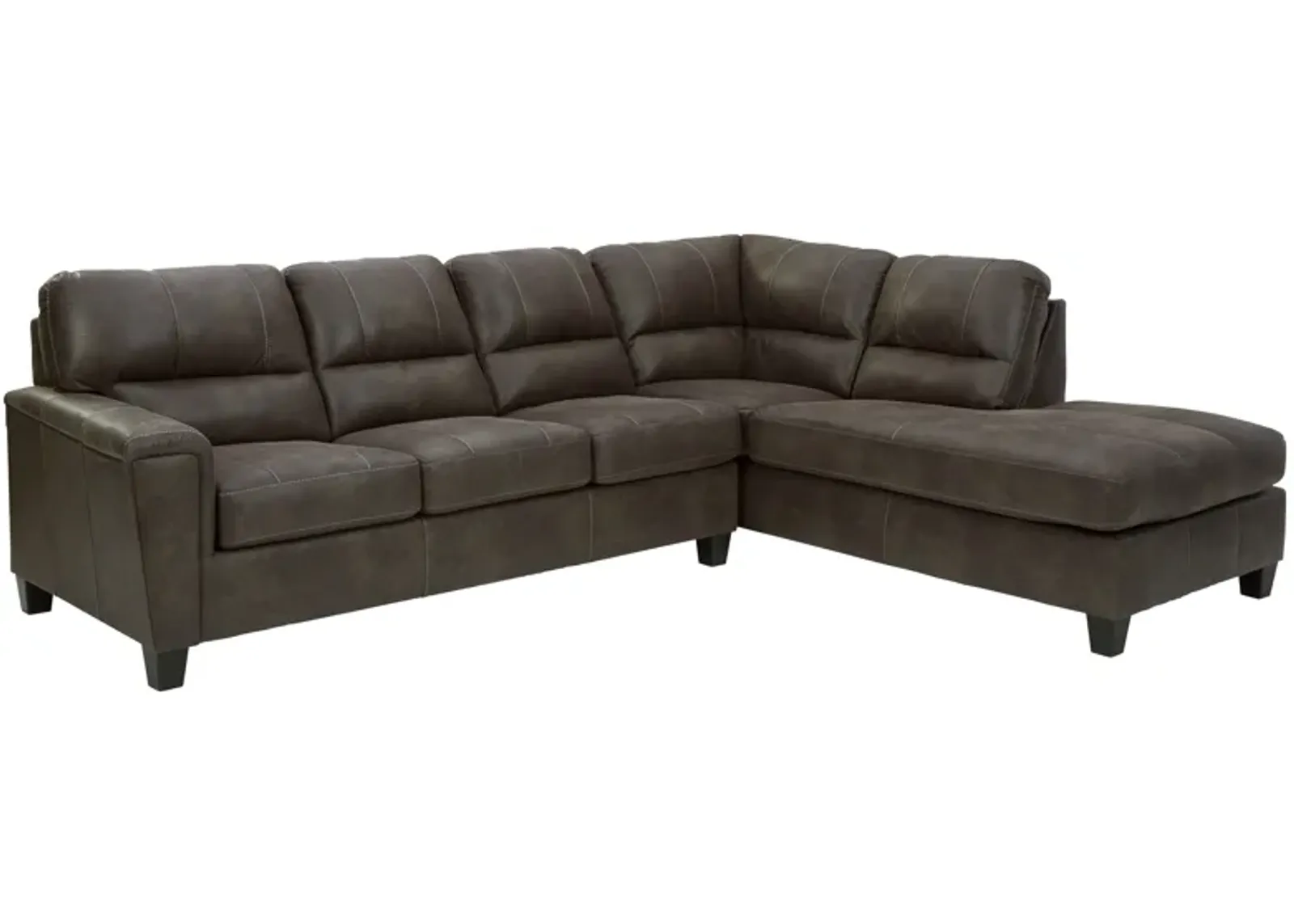 Navi 2-Piece Smoke Sectional with Chaise