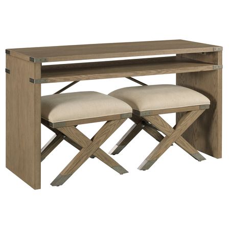 Cansby Sofa Table with 2 Stools Set