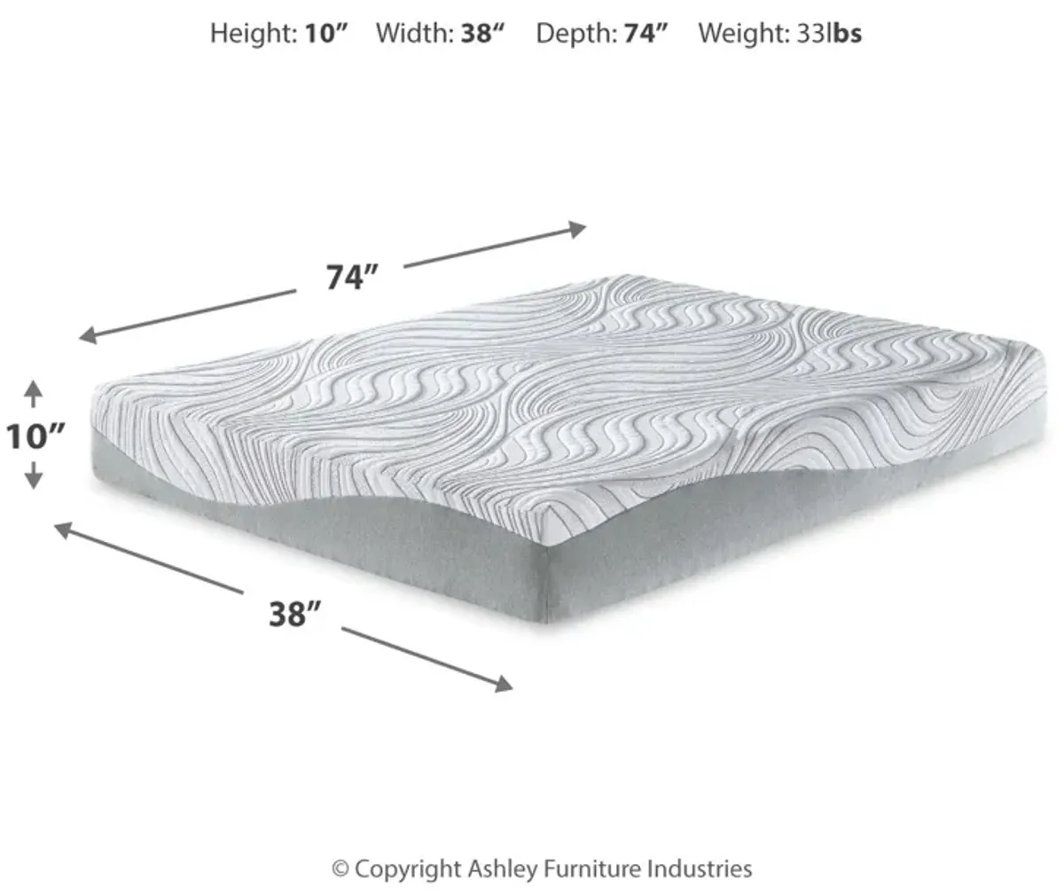 10" Memory Foam Twin Mattress