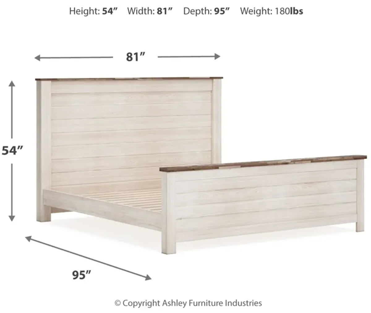 Willowton California King Panel Bed