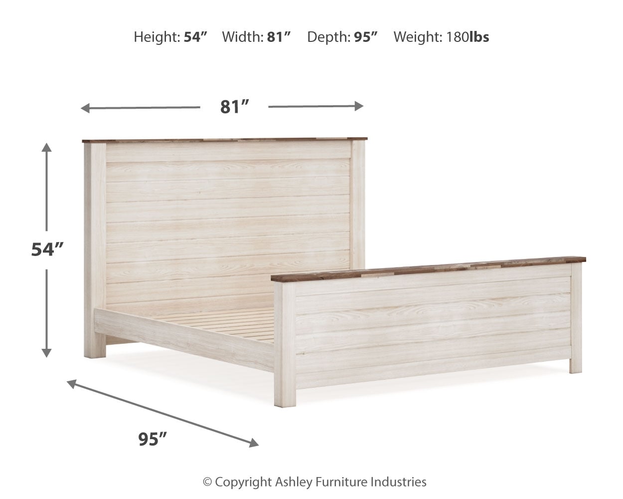 Willowton California King Panel Bed