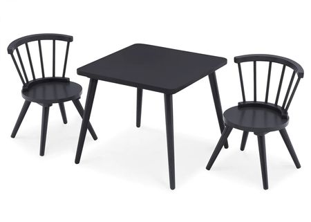 Windsor Table & 2 Chair Set (Midnight Grey)