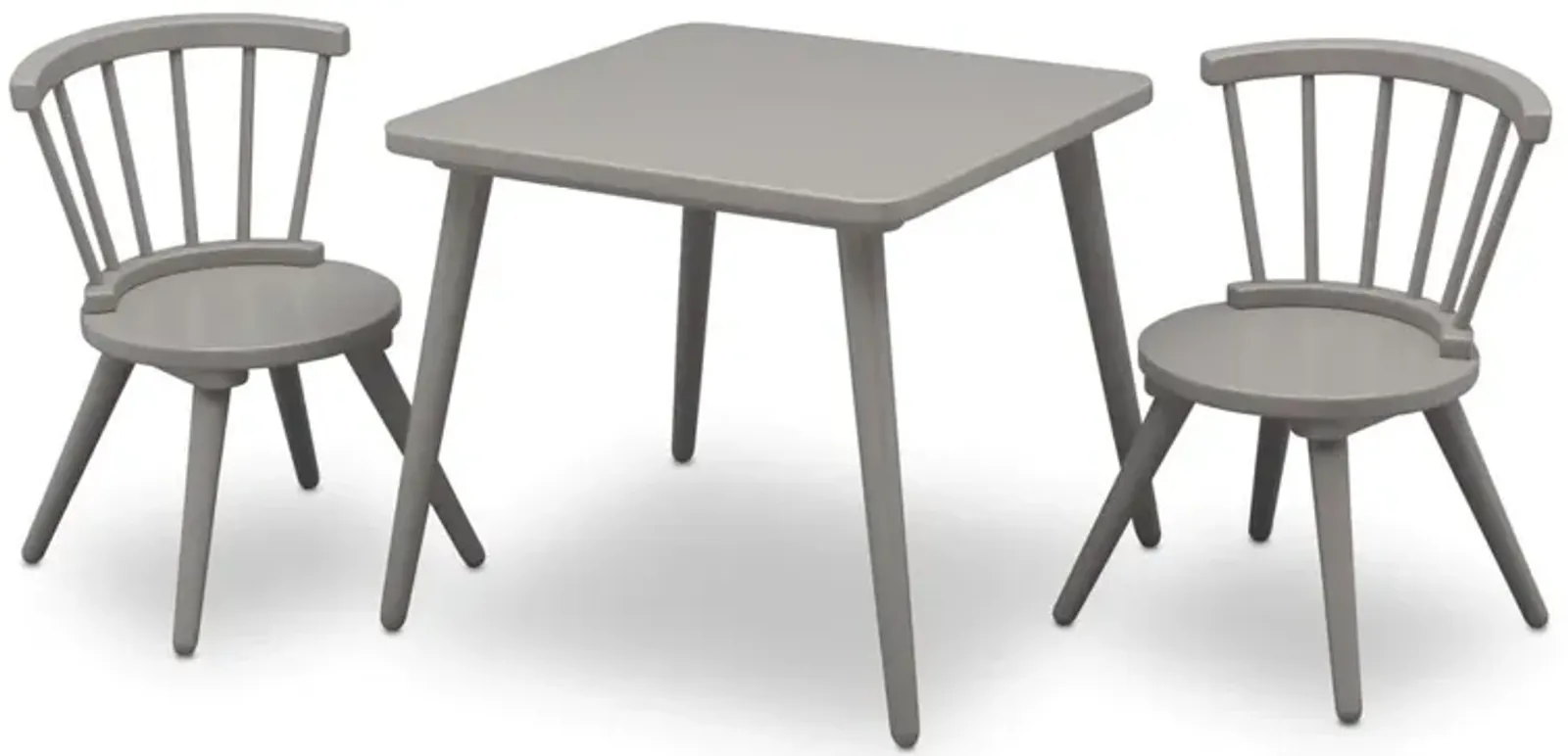 Windsor Table & 2 Chair Set () in Gray