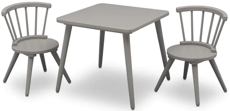 Windsor Table & 2 Chair Set () in Gray