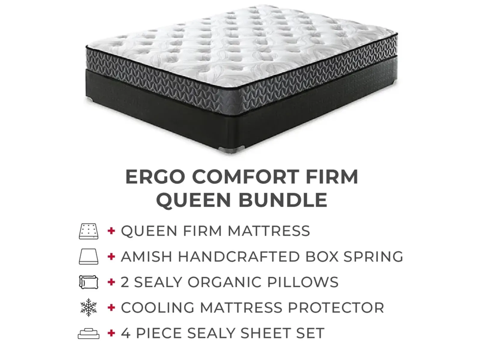 Ergo Comfort Firm Queen Mattress Bundle