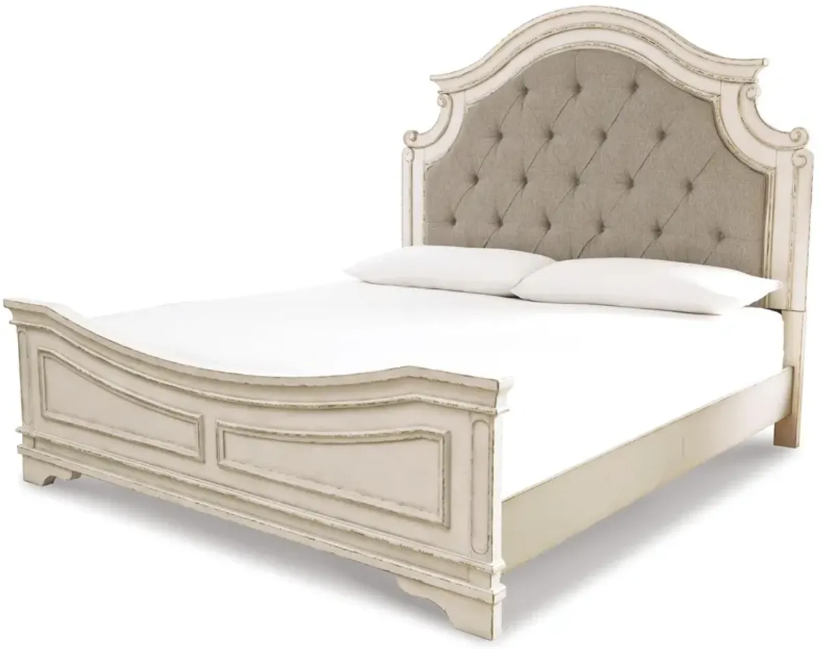 Realyn California King Upholstered Panel Bed