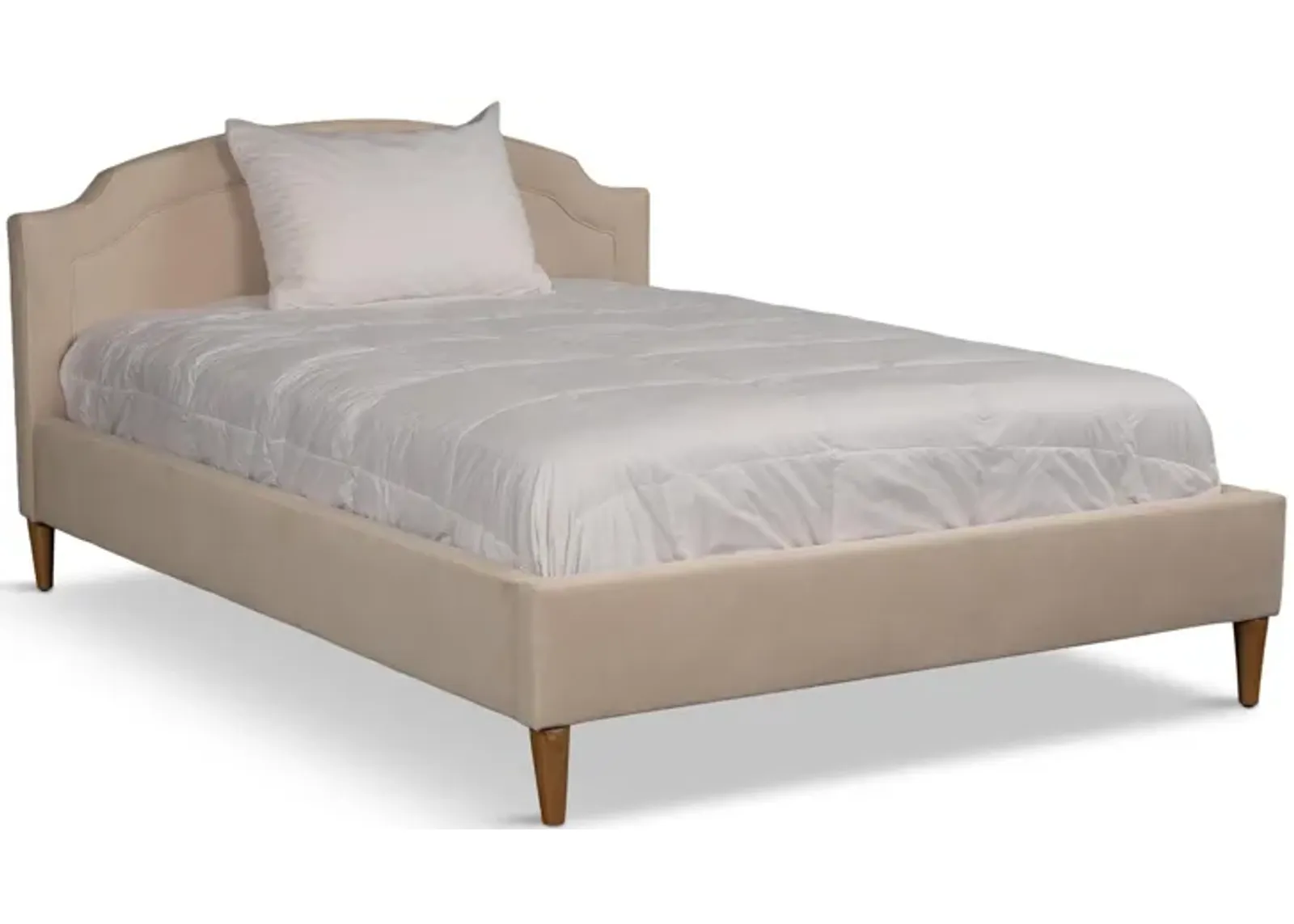 Modern Stratus Full Square Upholstered Bed