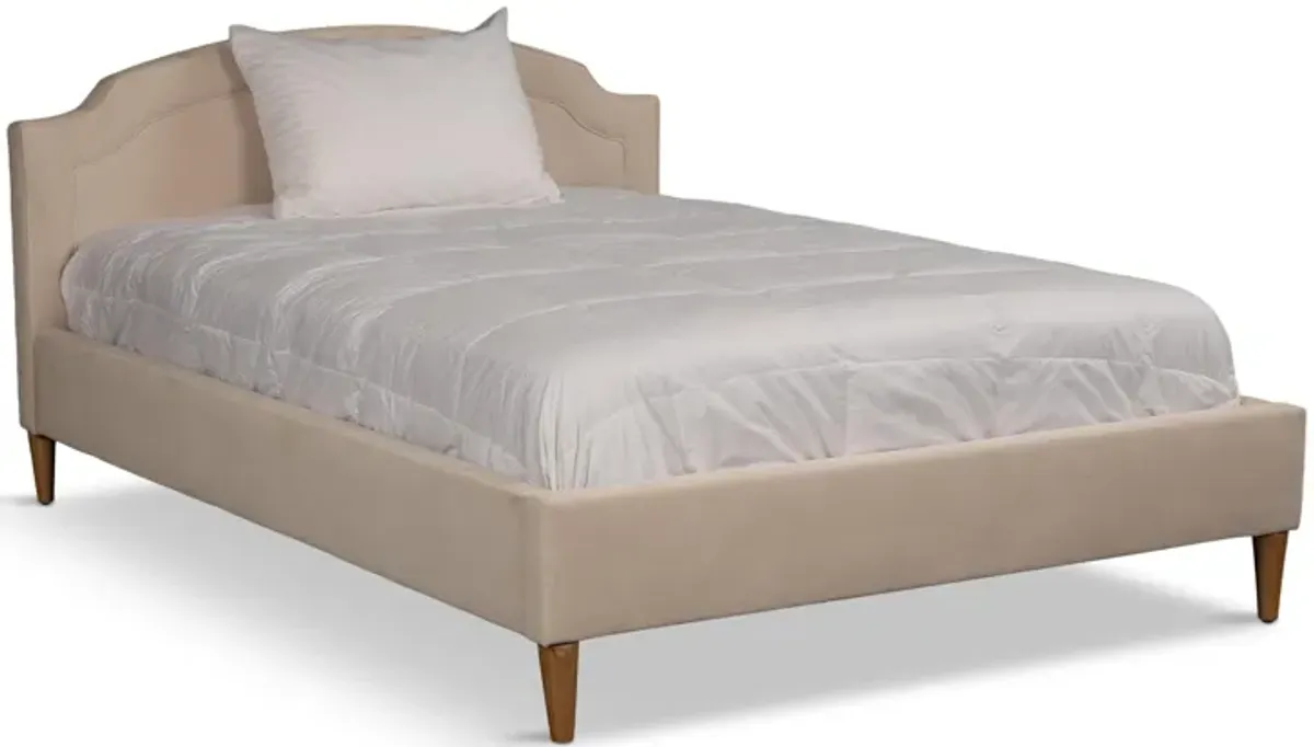 Modern Stratus Full Square Upholstered Bed