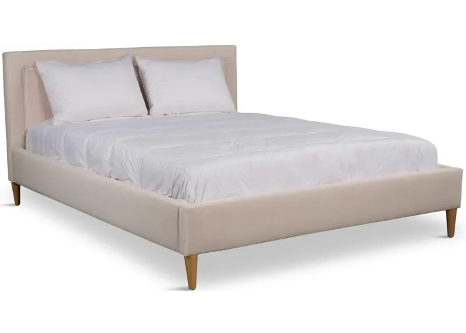 Modern Stratus Queen Square Upholstered Bed