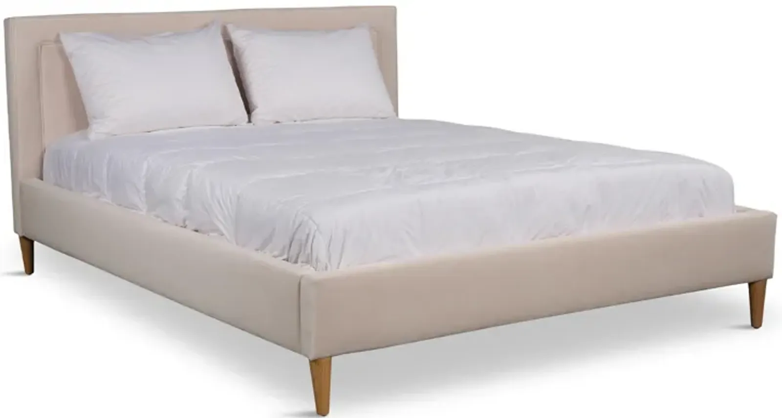 Modern Stratus Queen Square Upholstered Bed