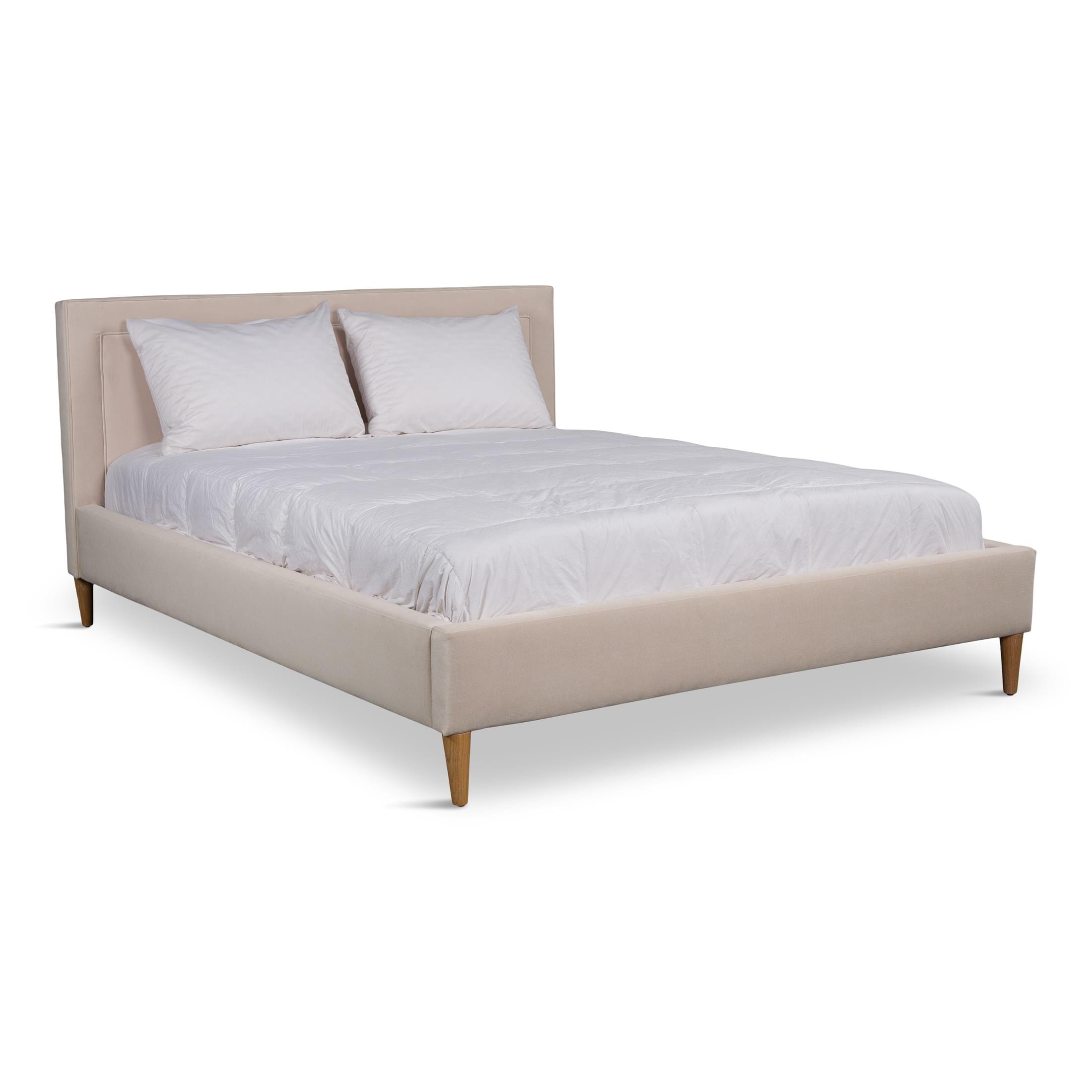 Modern Stratus Queen Square Upholstered Bed