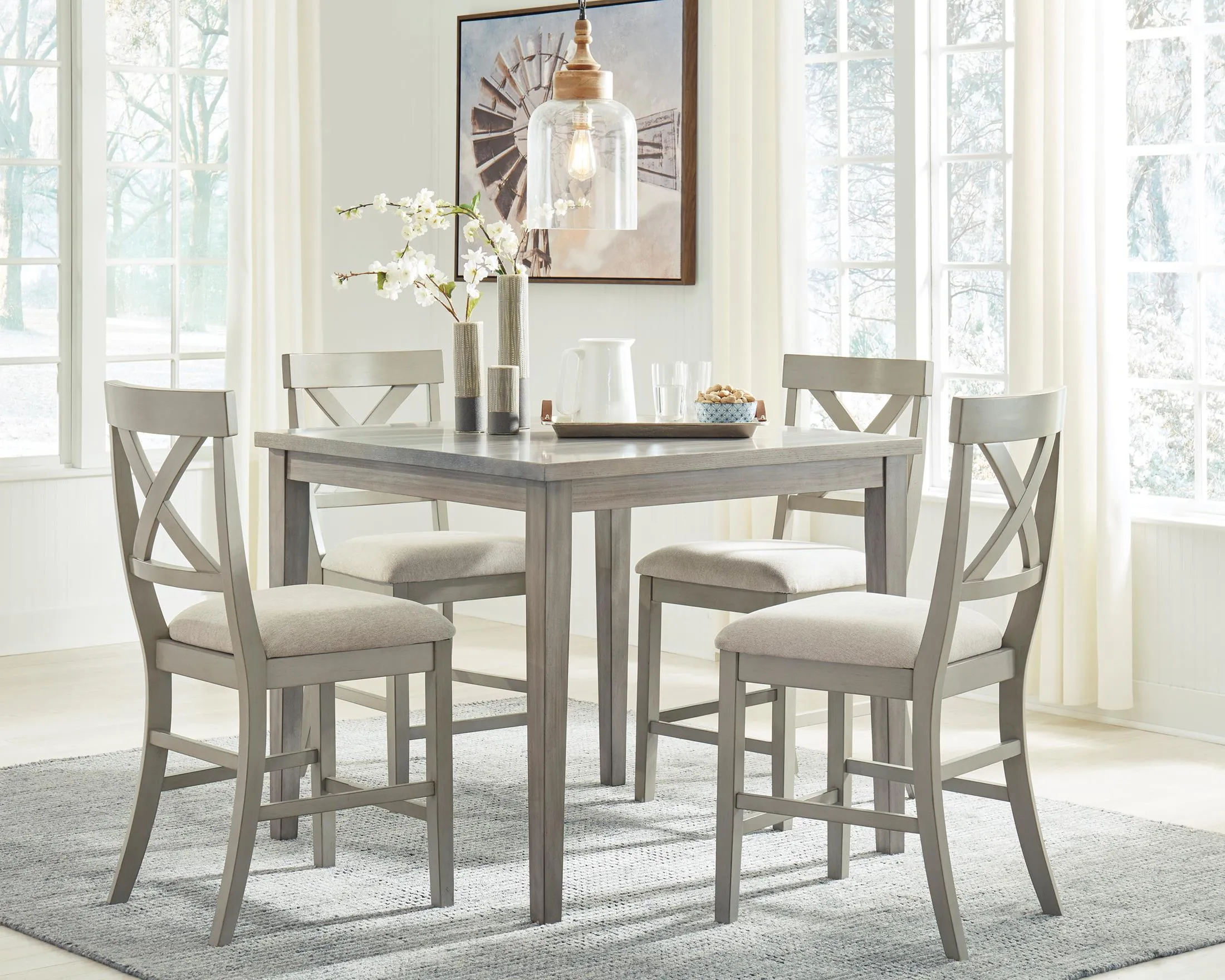 Parellen 5-Piece Counter Height Dining Set