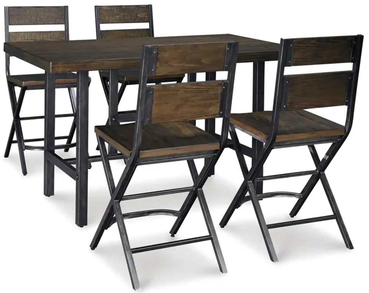 Kavara 5-Piece Counter Height Dining Set
