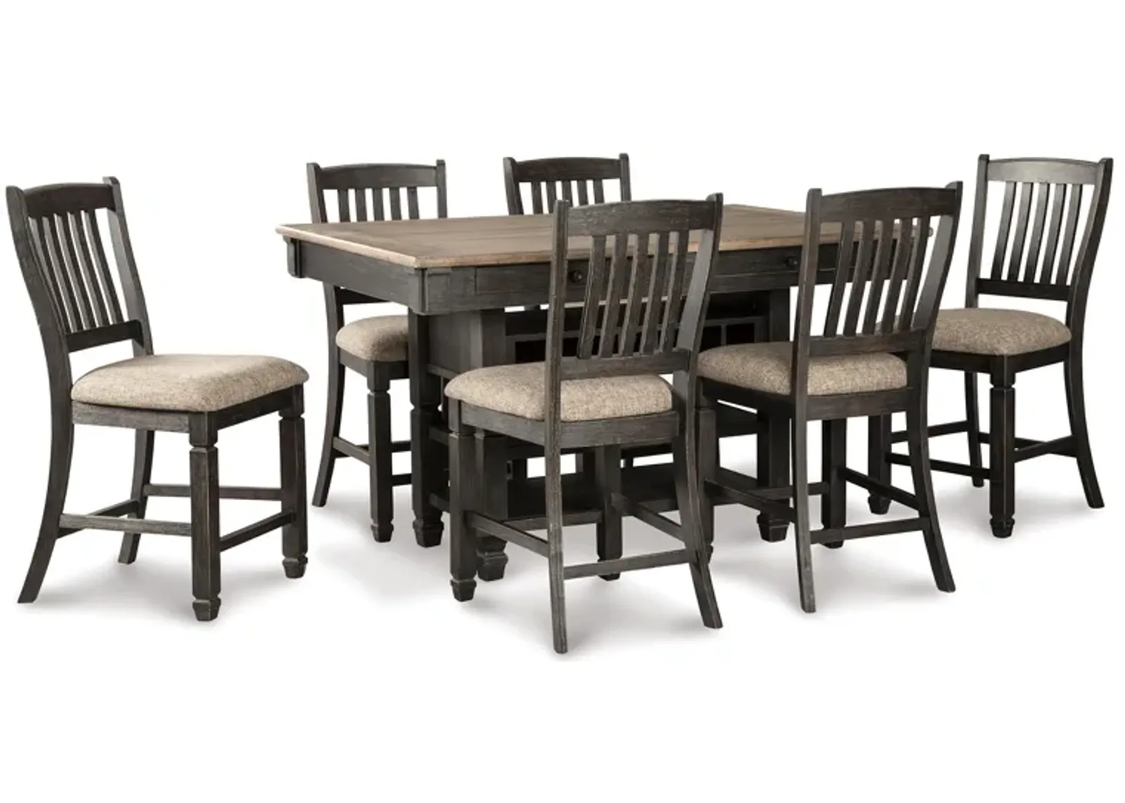 Tyler Creek Counter Height Dining Table and 6 Barstools Set