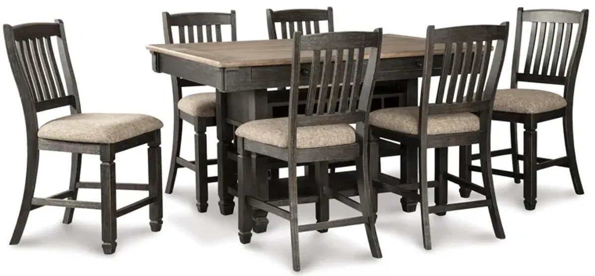 Tyler Creek Counter Height Dining Table and 6 Barstools Set