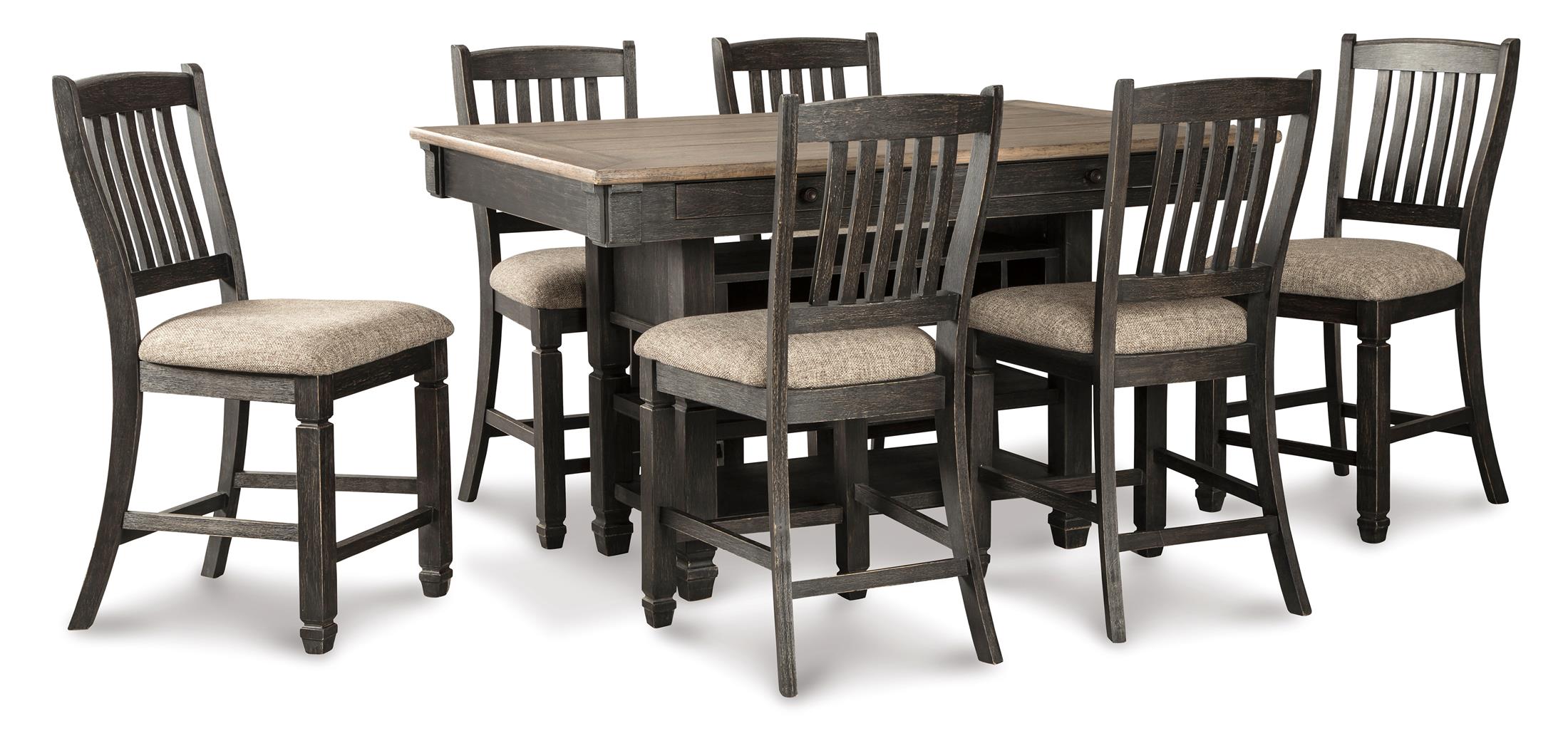 Tyler Creek Counter Height Dining Table and 6 Barstools Set