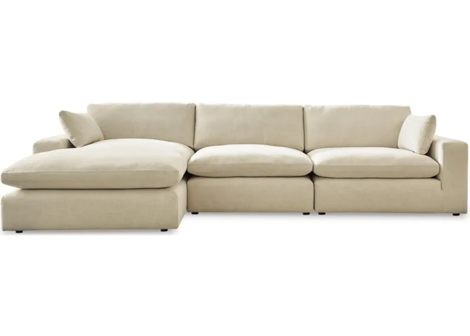 Elyza 3-Piece Linen Sectional with Chaise