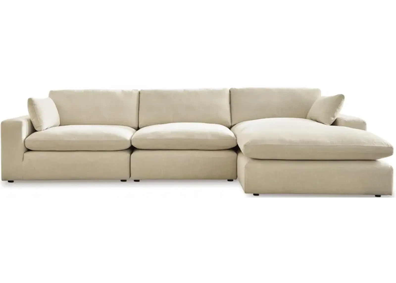 Elyza 3-Piece Linen Sectional with Chaise