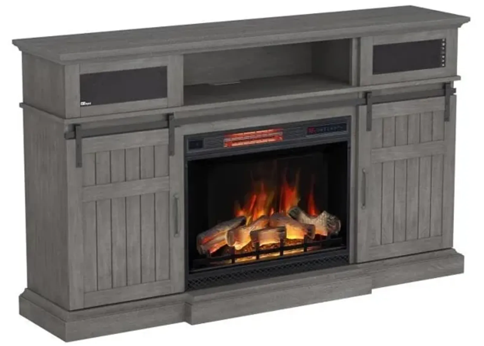 Manning Media Mantel with Electronic Fireplace