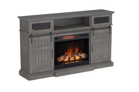 Manning Media Mantel with Electronic Fireplace