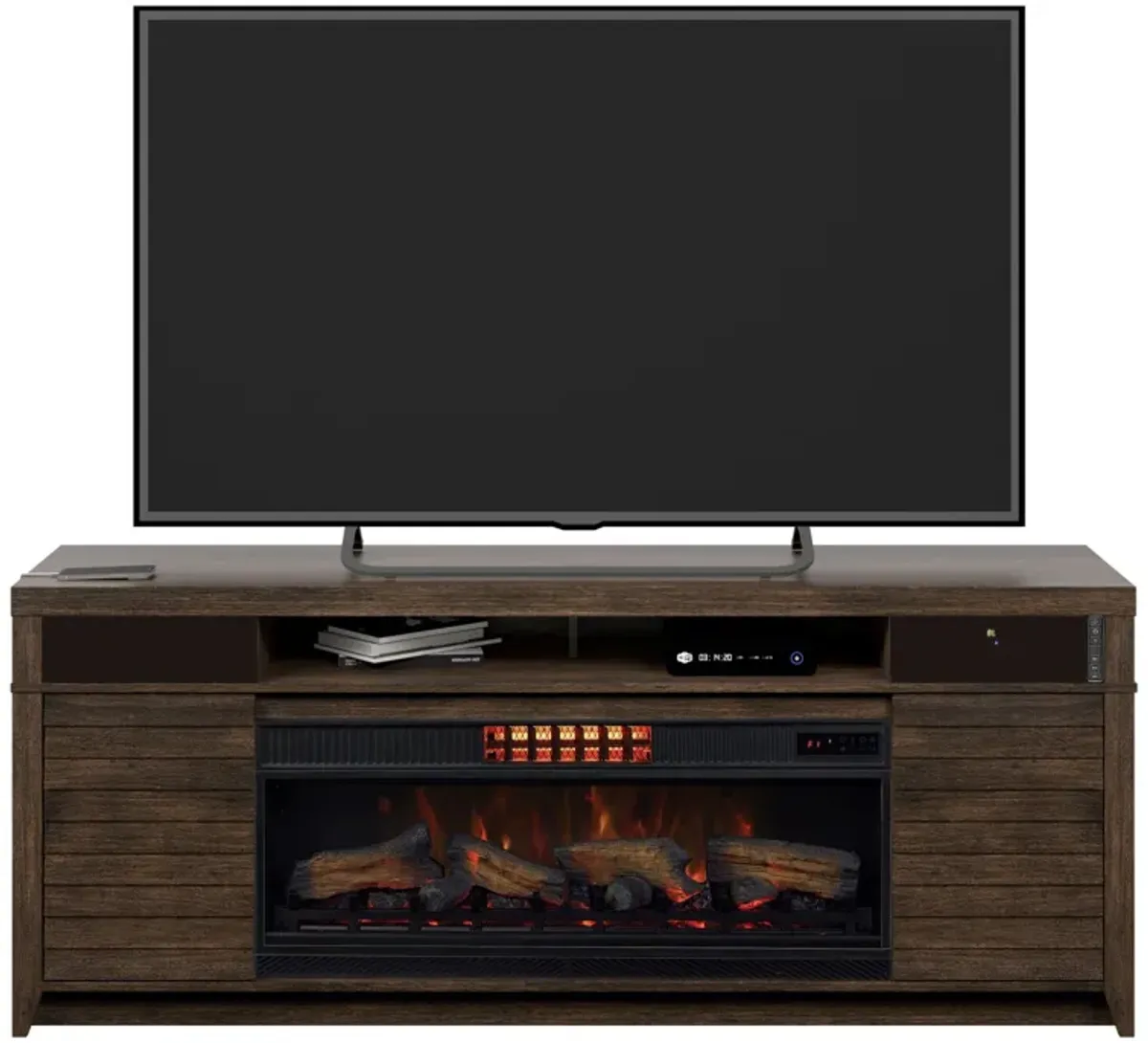 McCalloway 75" TV Stand with Electric Fireplace