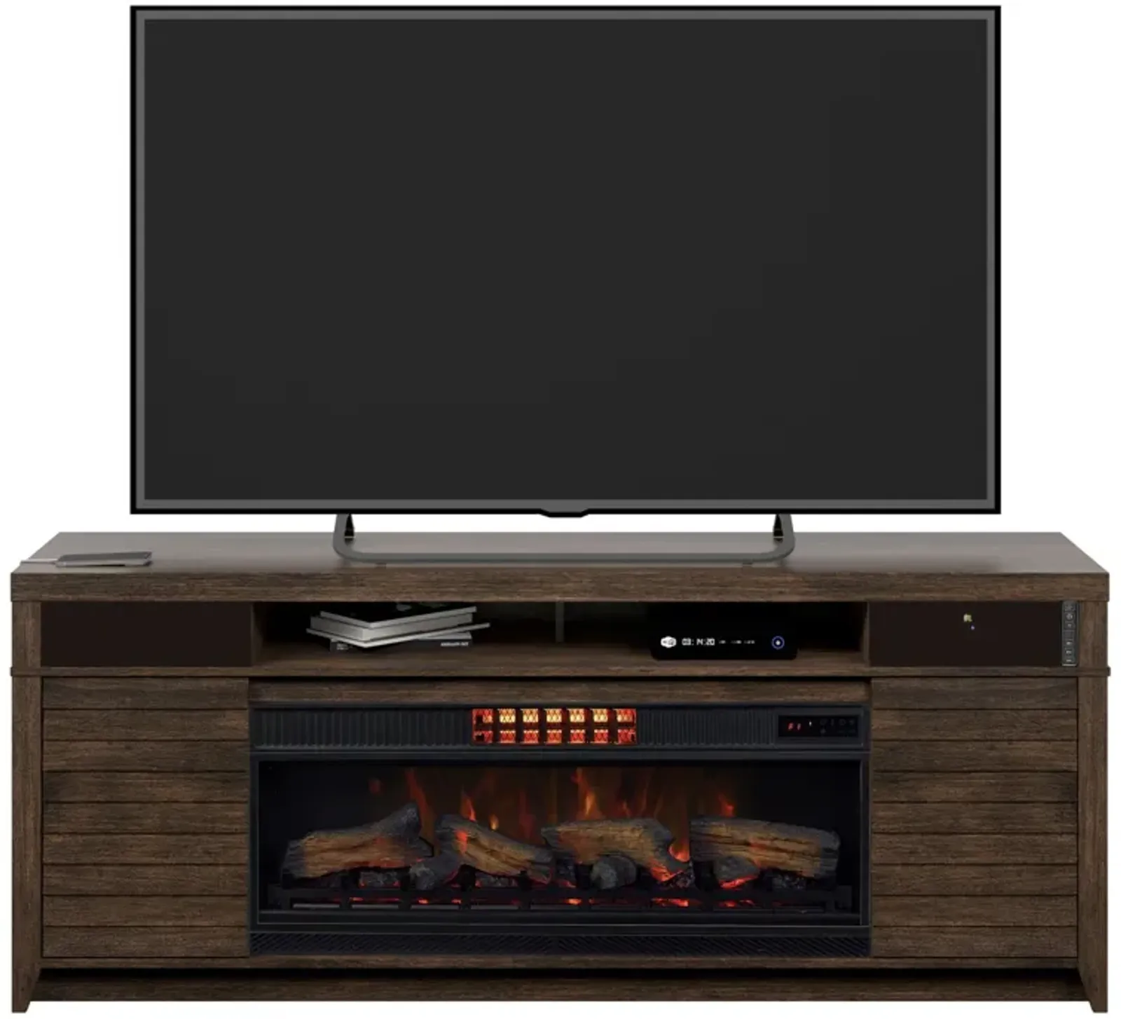 McCalloway 75" TV Stand with Electric Fireplace