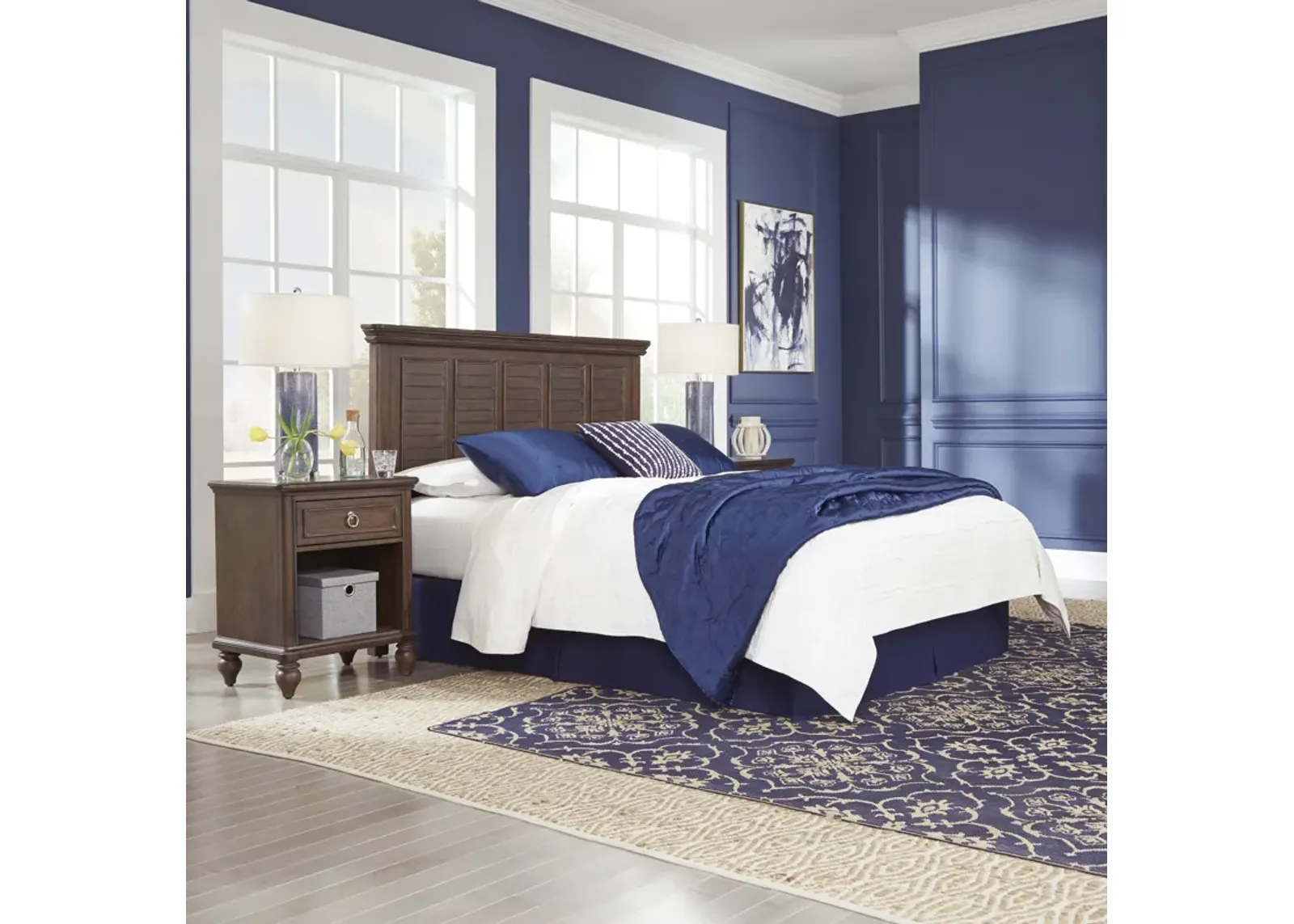 Marie Queen Headboard and Two Nightstands