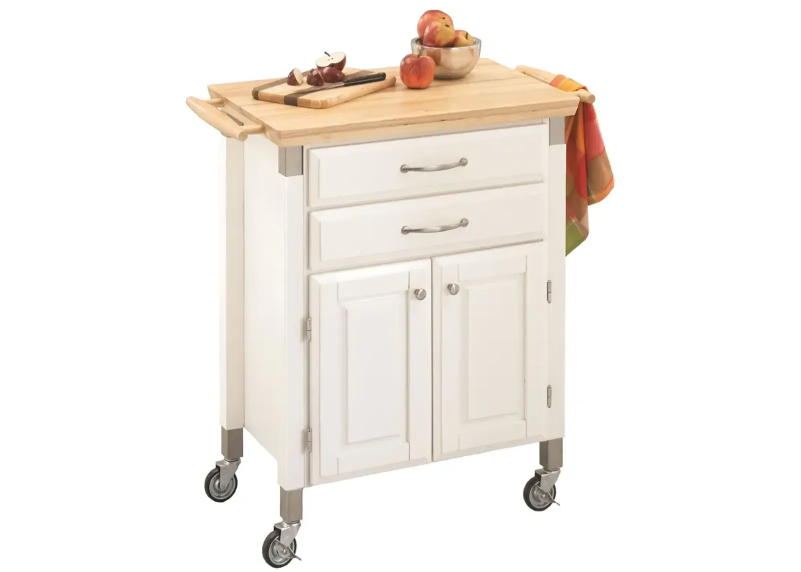 Dolly Madison Off-White Kitchen Cart