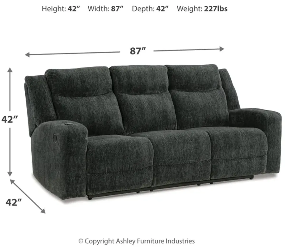 Martinglenn Reclining Sofa with Drop Down Table