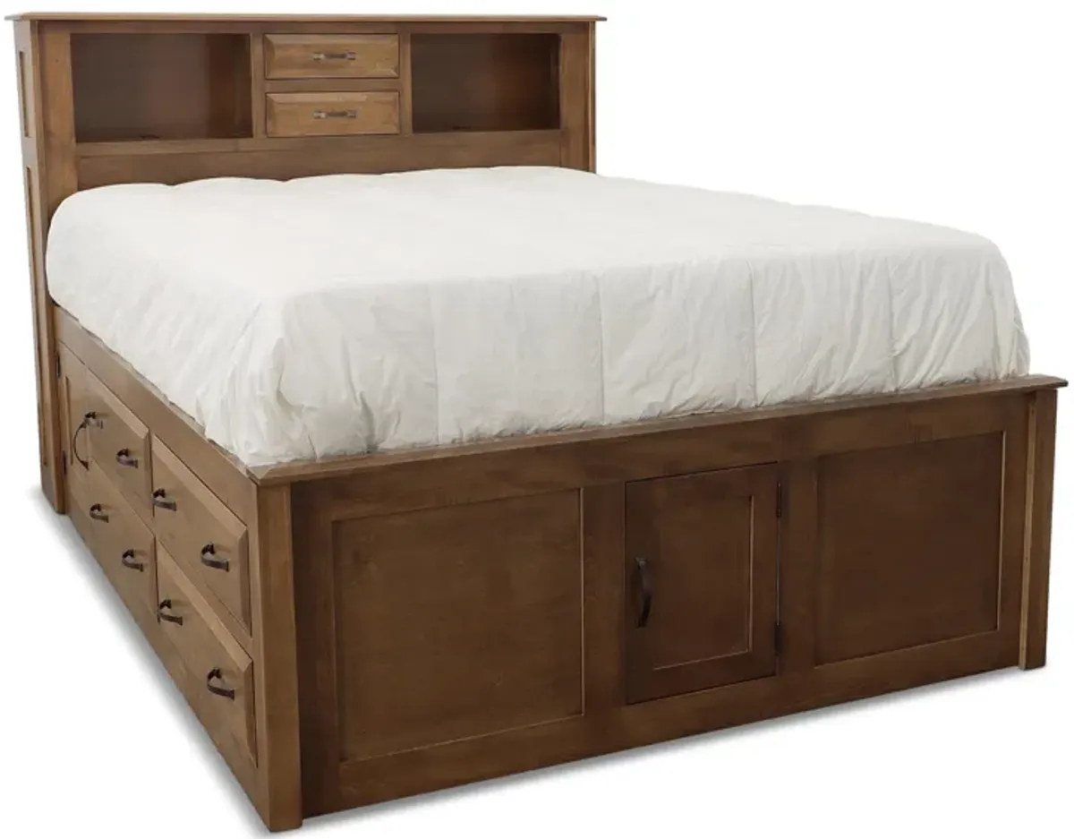 Simplicity lll Queen Bookcase Storage Bed