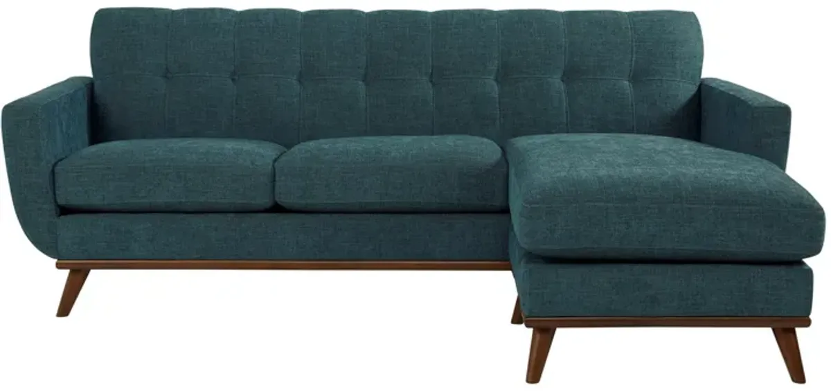 Topaz Sofa Chaise in Teal