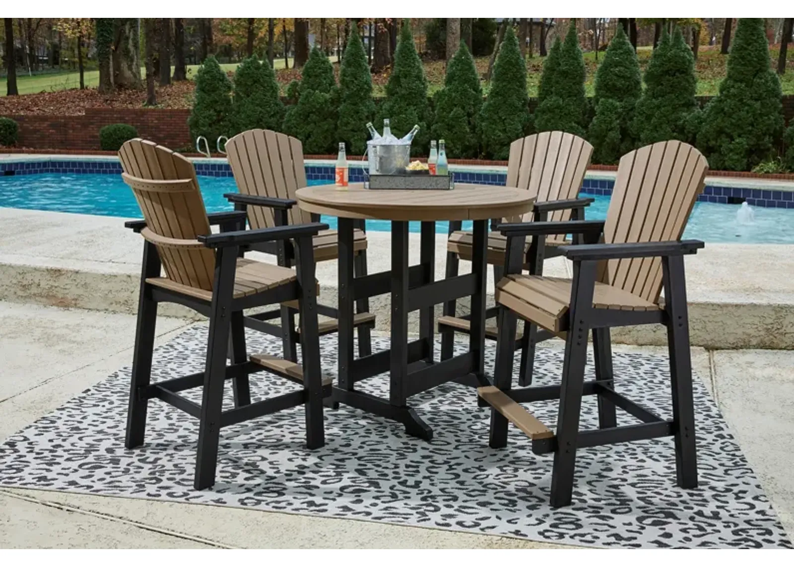 Fairen Trail 5-Piece Outdoor Bar Height Dining Set