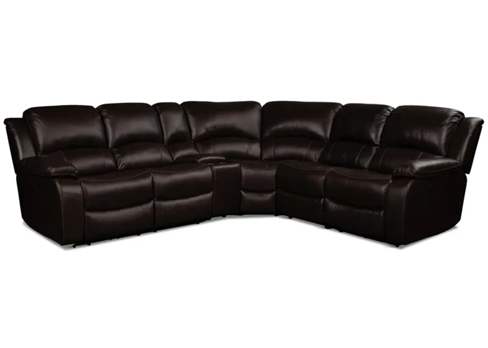 Edward Leather 6-Piece Power Reclining Sectional