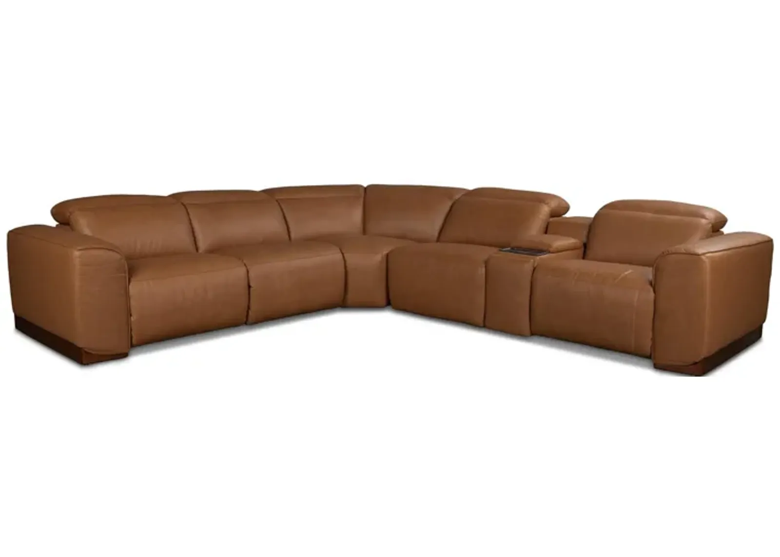 Sedona 6-Piece Leather Power Sectional