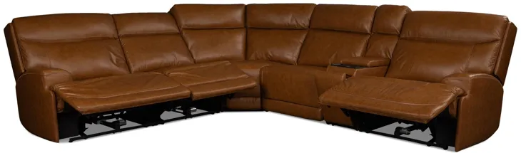 Medora 6-Piece Leather Power Reclining Sectional