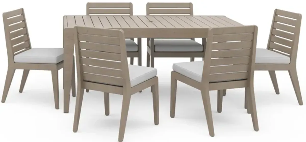 Sustain Outdoor Dining Table and Six Chairs