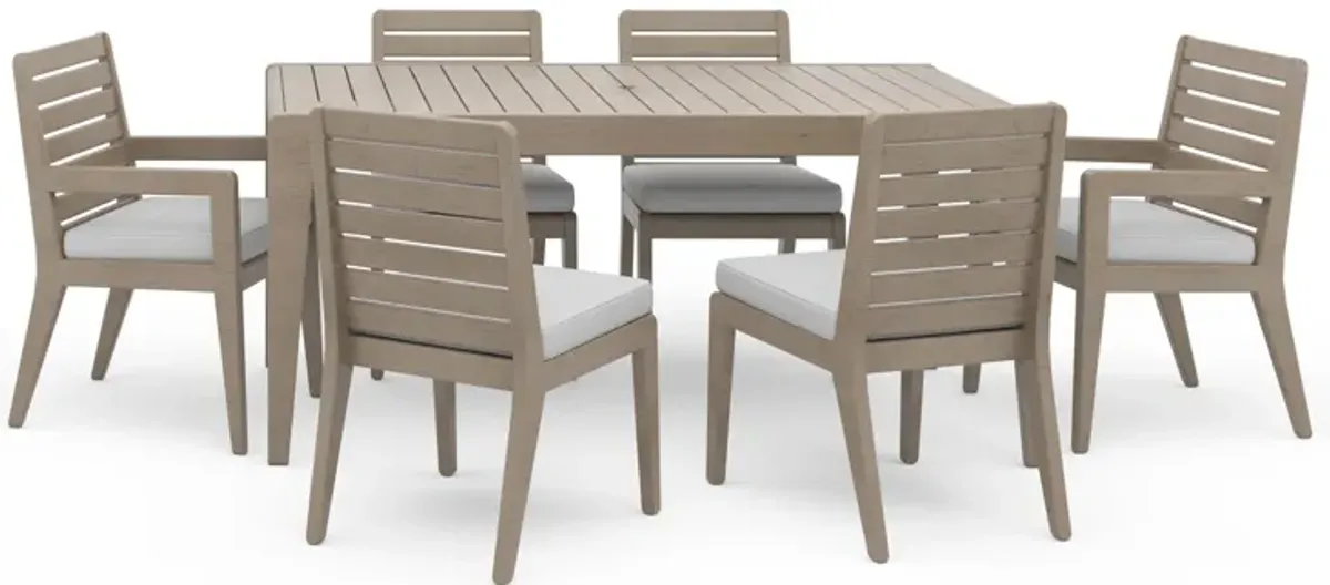 Sustain Outdoor Dining Table and Six Chairs