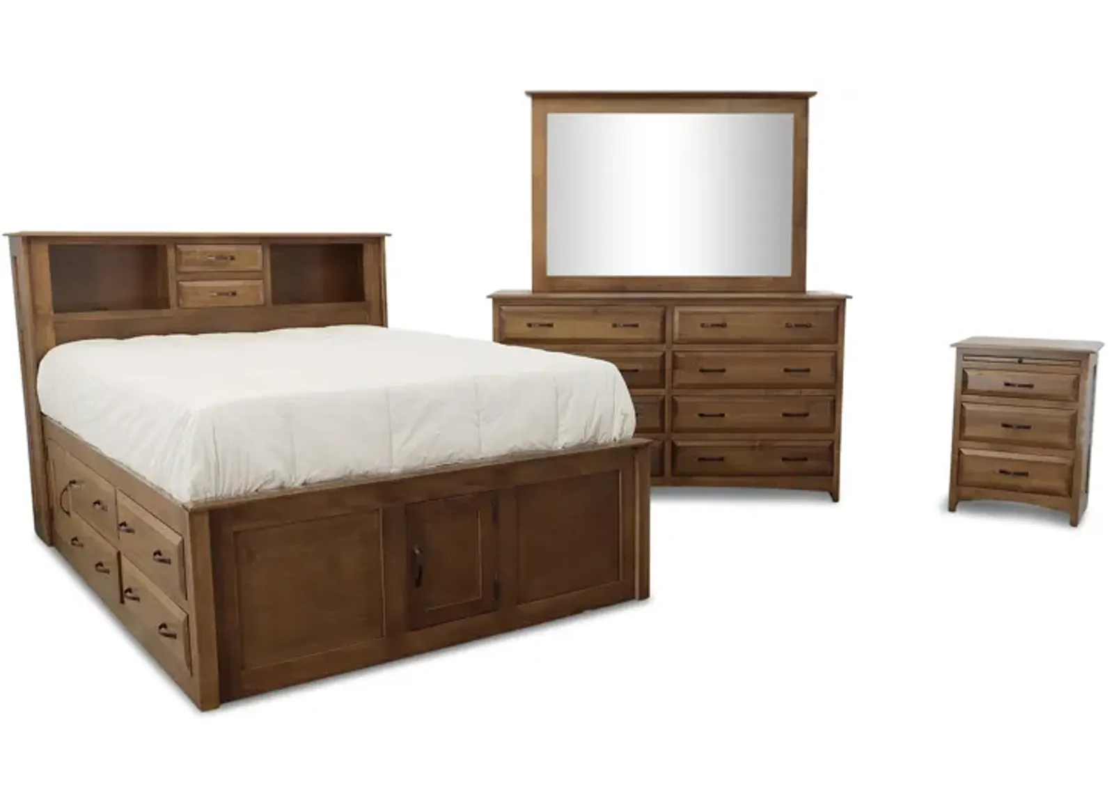 Simplicity III 3-Piece King Bookcase Storage Bedroom Set