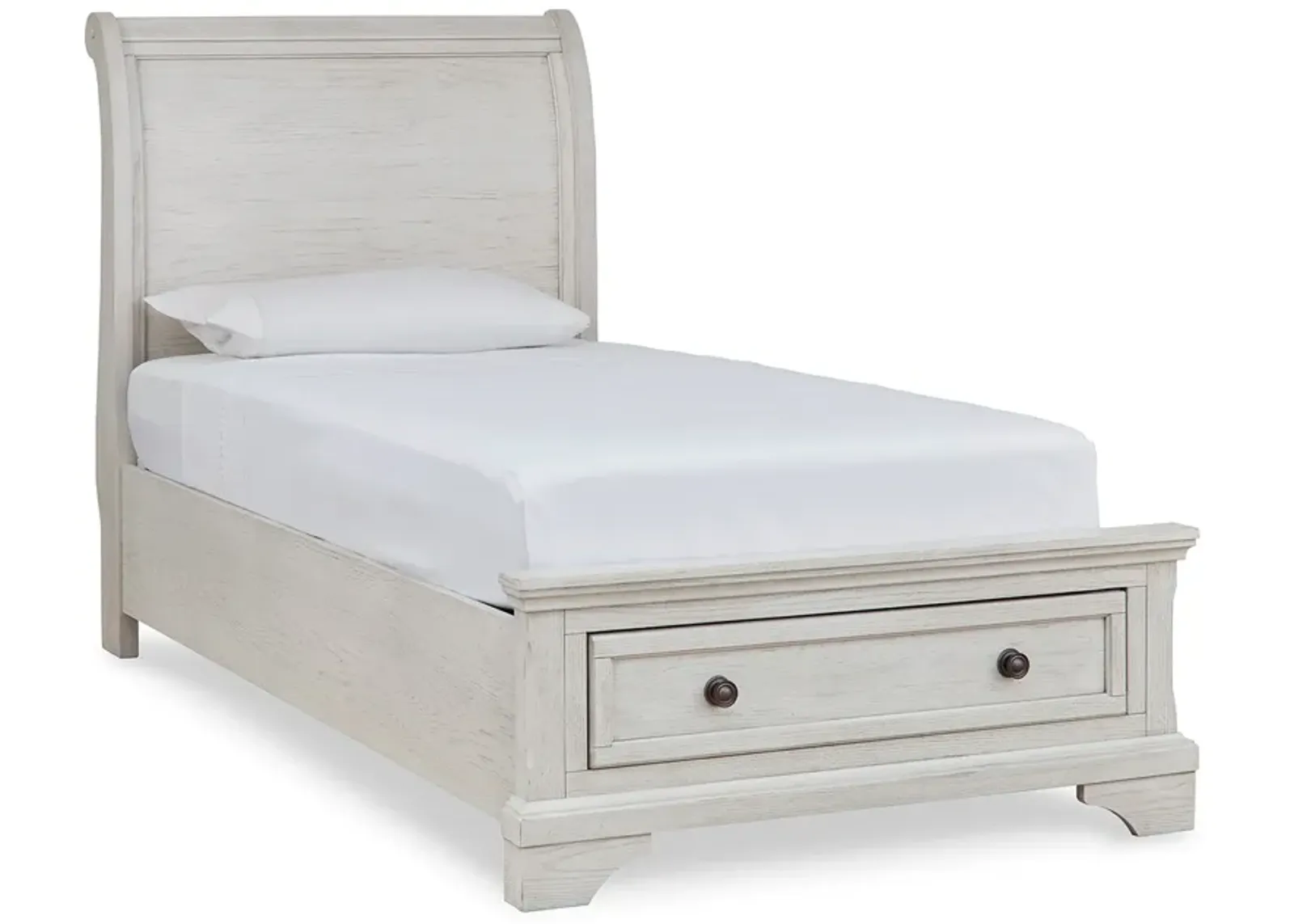 Robbinsdale Twin Sleigh Bed with 2 Storage Drawers