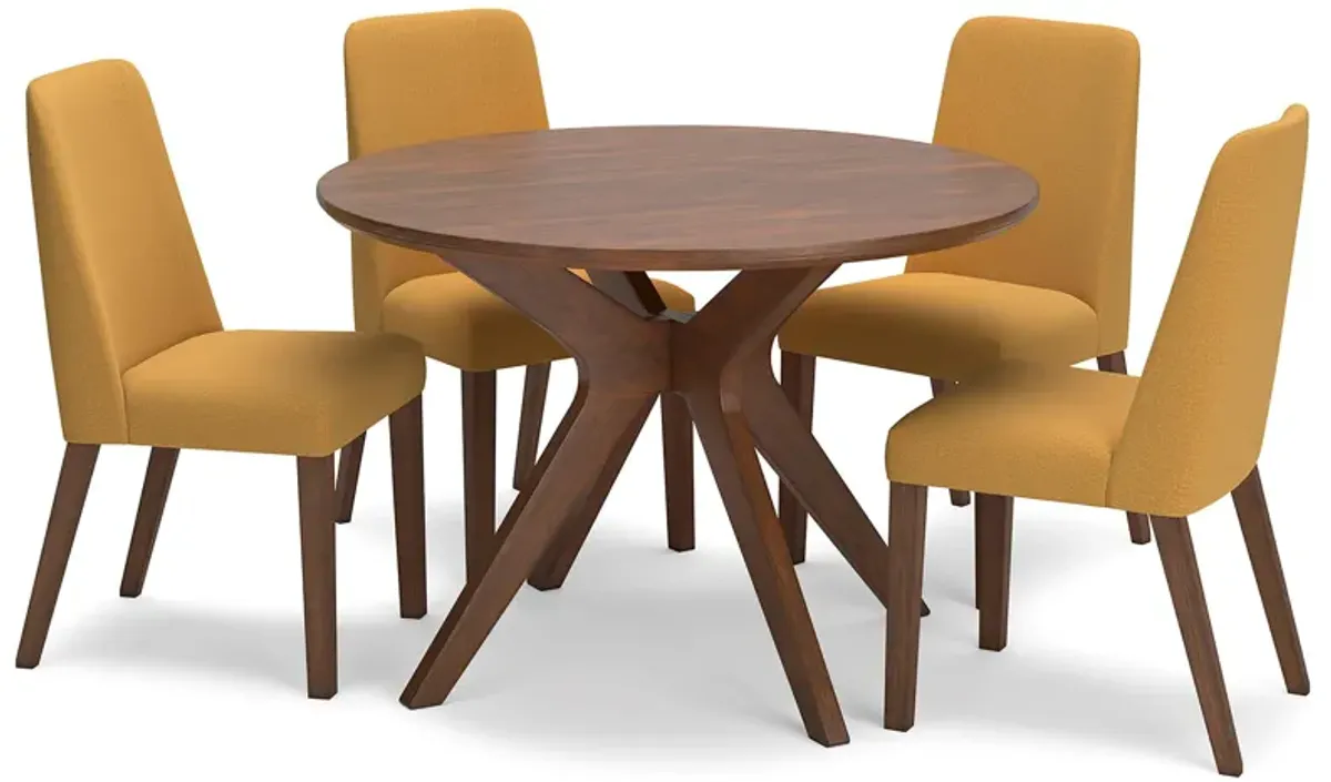 Lyncott 5 Piece Round Dining Set