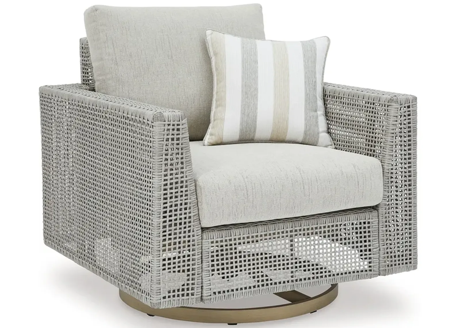 Seton Creek Outdoor Swivel Lounge with Cushion