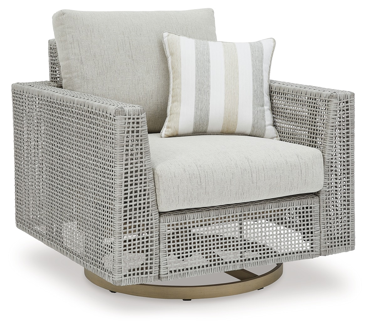 Seton Creek Outdoor Swivel Lounge with Cushion