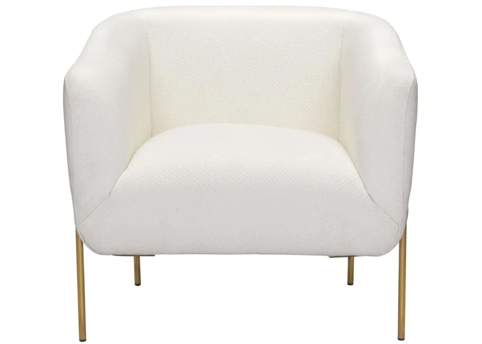 Micaela Arm Chair Ivory & Gold