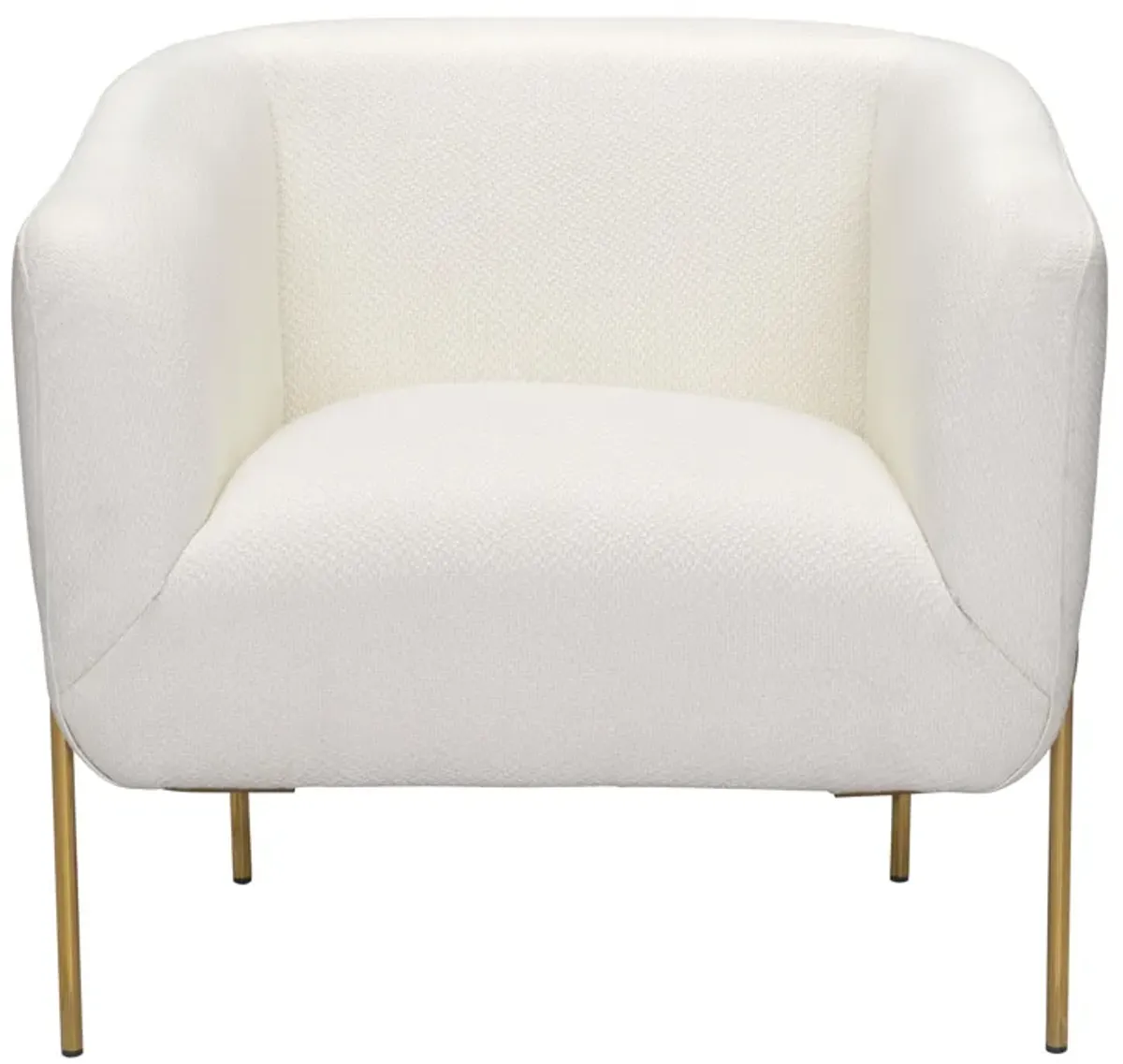 Micaela Arm Chair Ivory & Gold