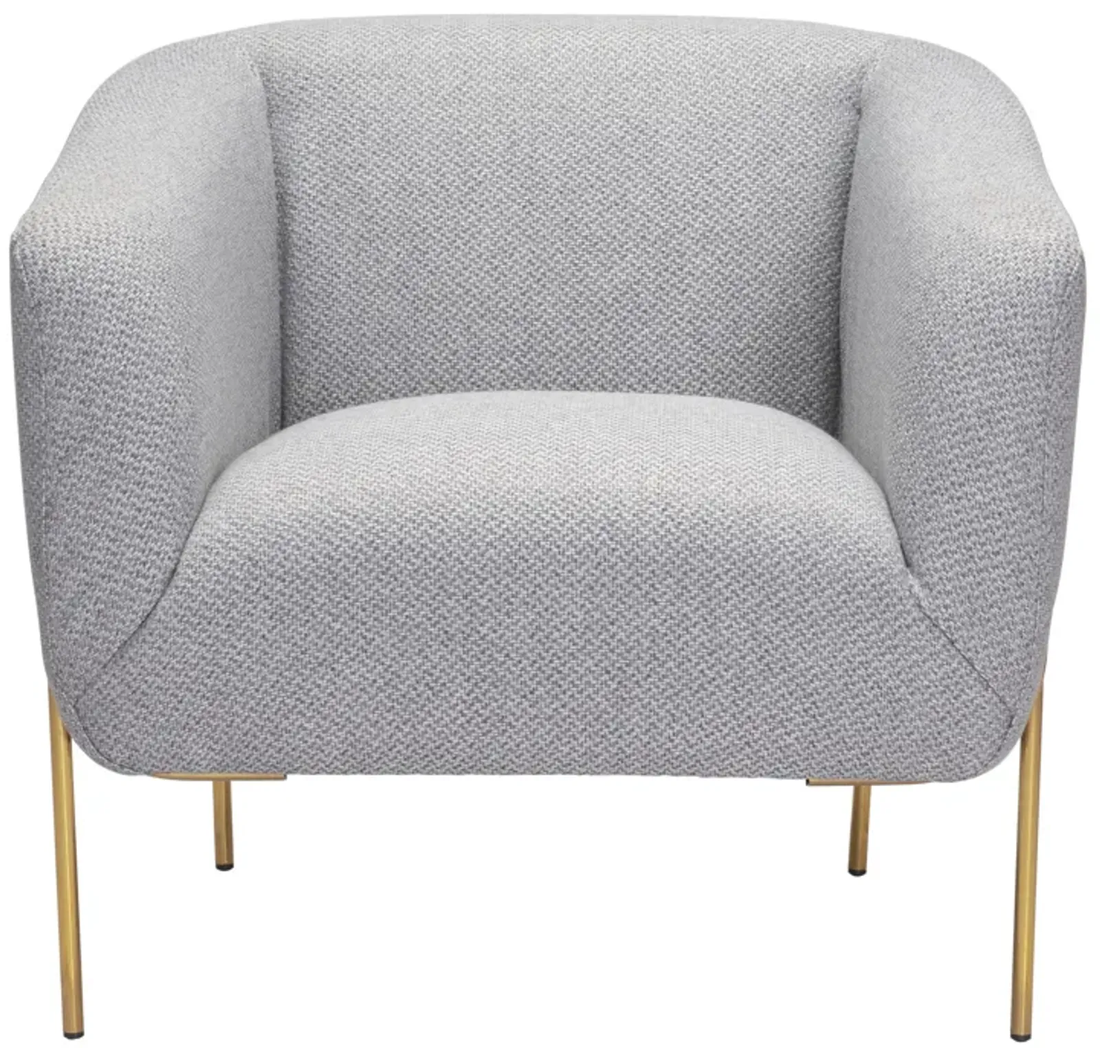 Micaela Arm Chair Gray & Gold