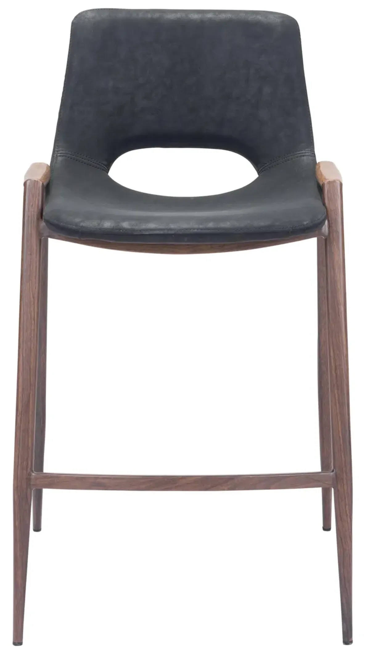 Desi Counter Stool (Set of 2) Black & Walnut