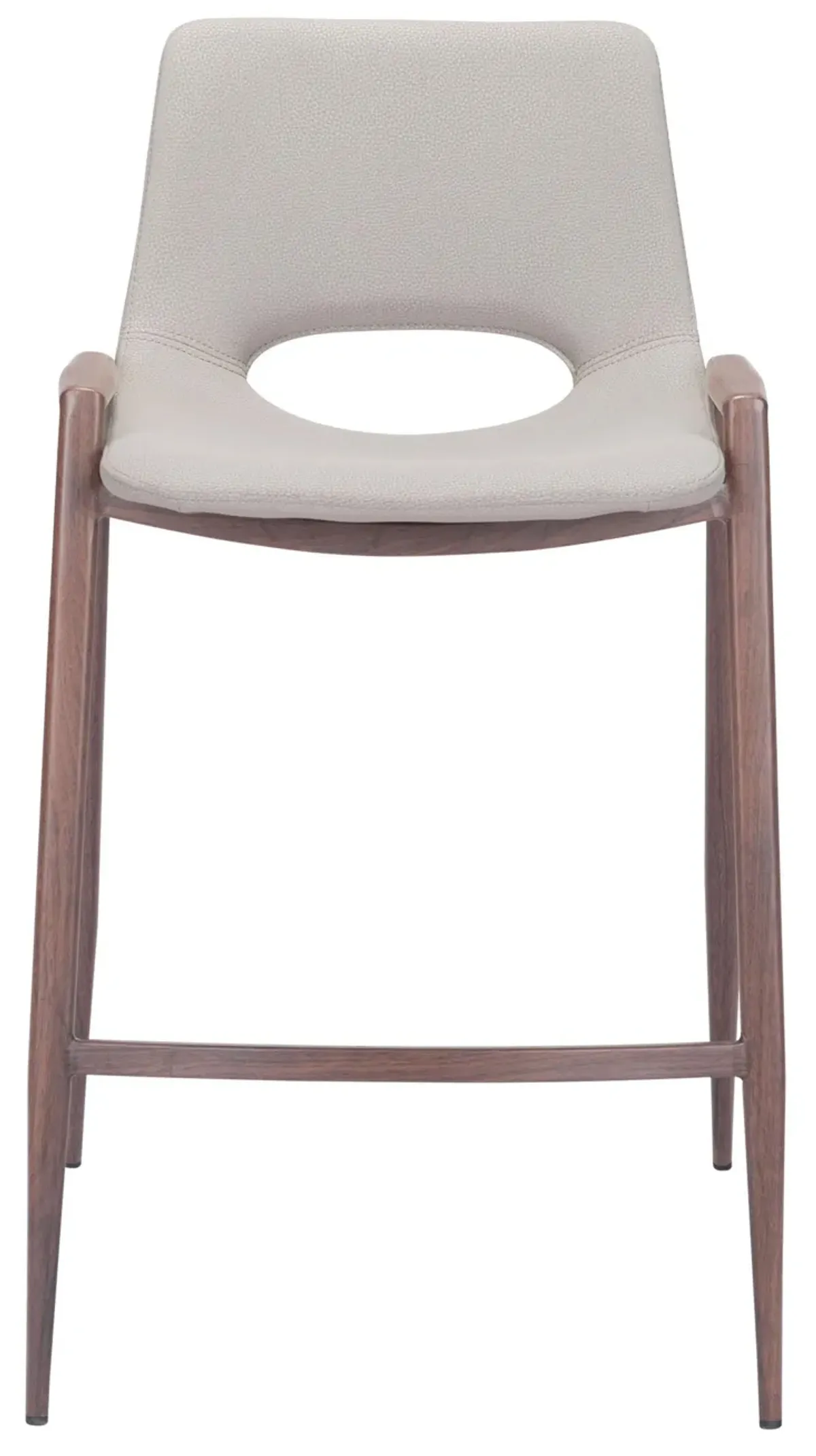 Desi Counter Stool (Set of 2) Beige & Walnut