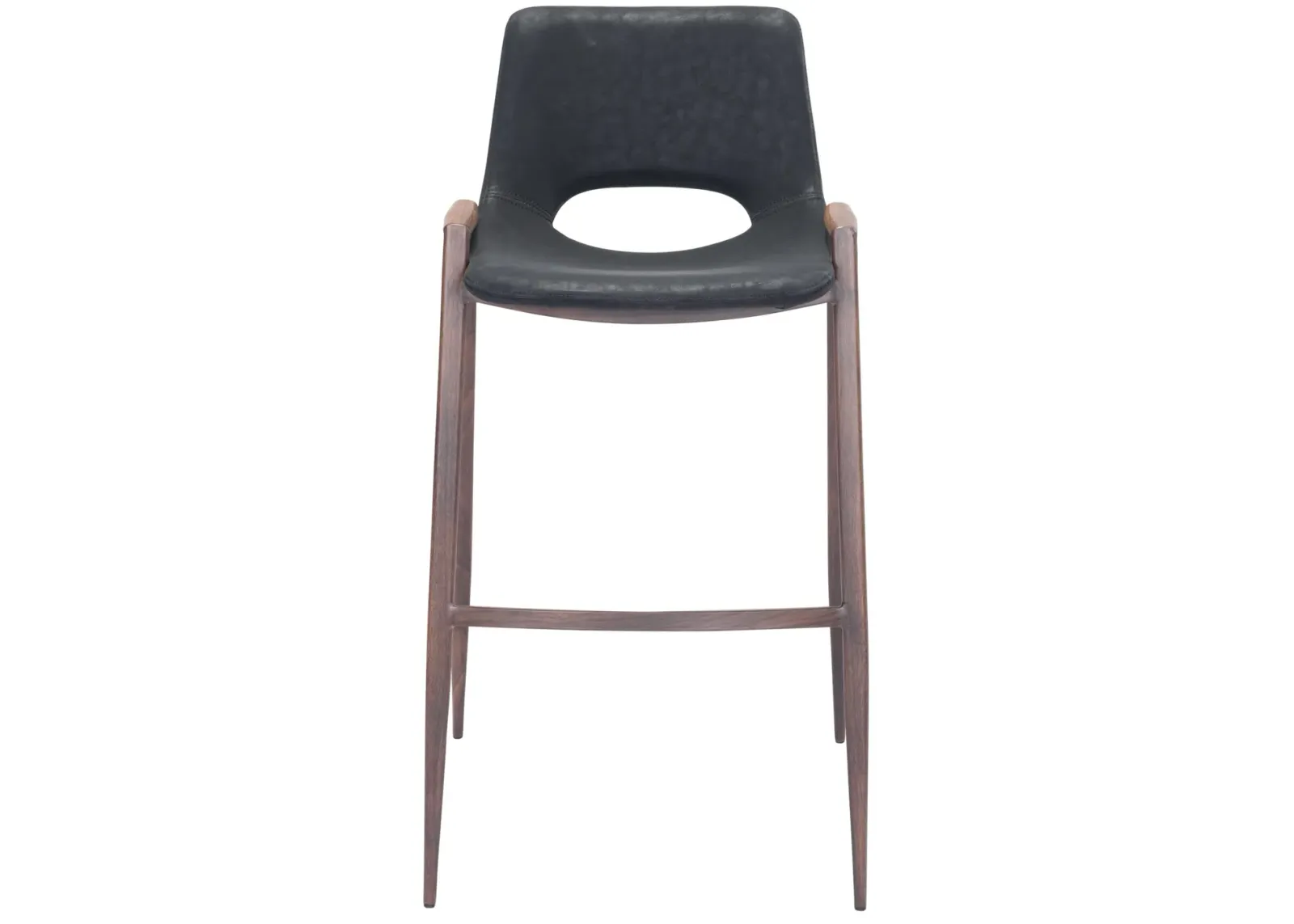 Desi Barstool (Set of 2) Black & Walnut