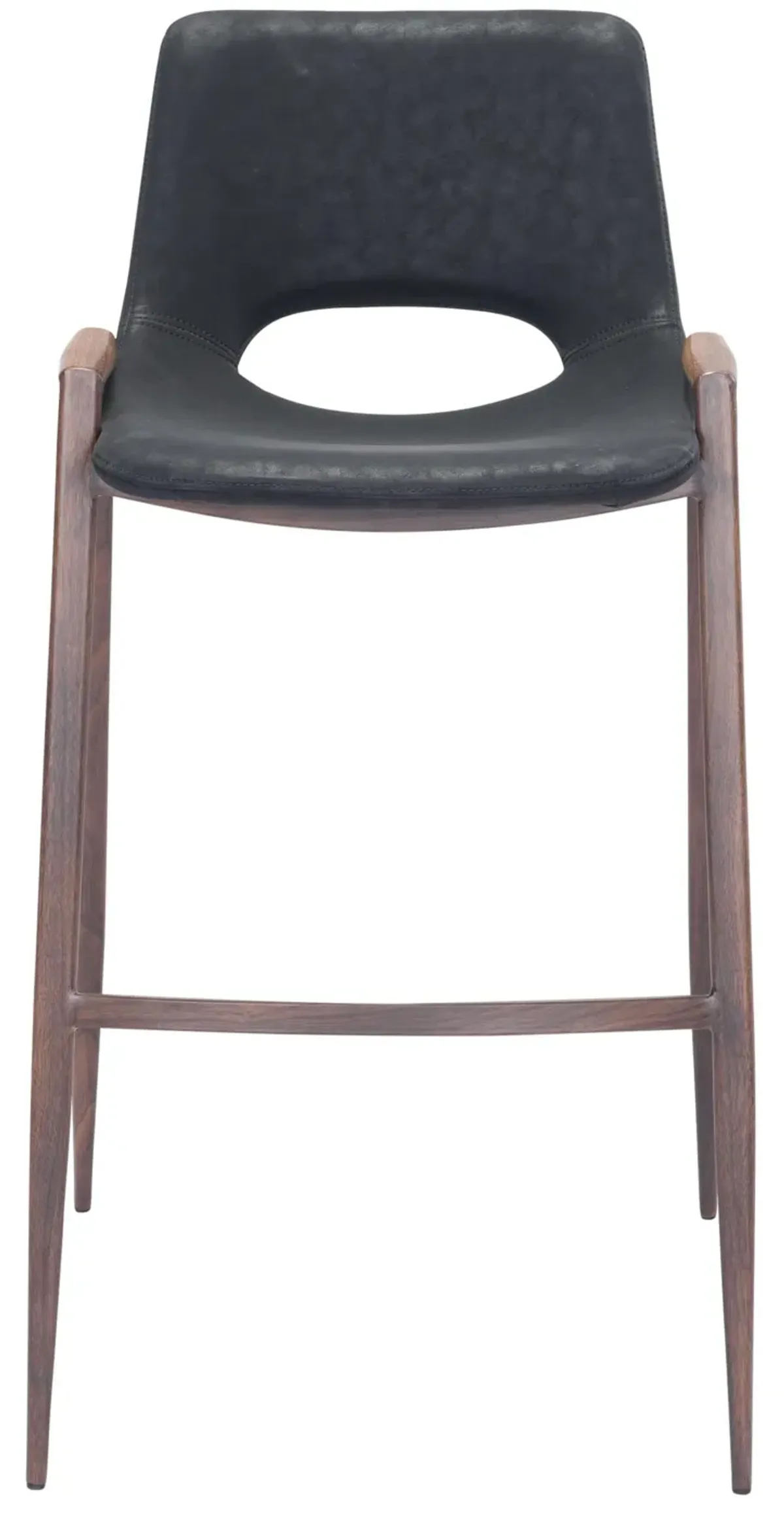 Desi Barstool (Set of 2) Black & Walnut