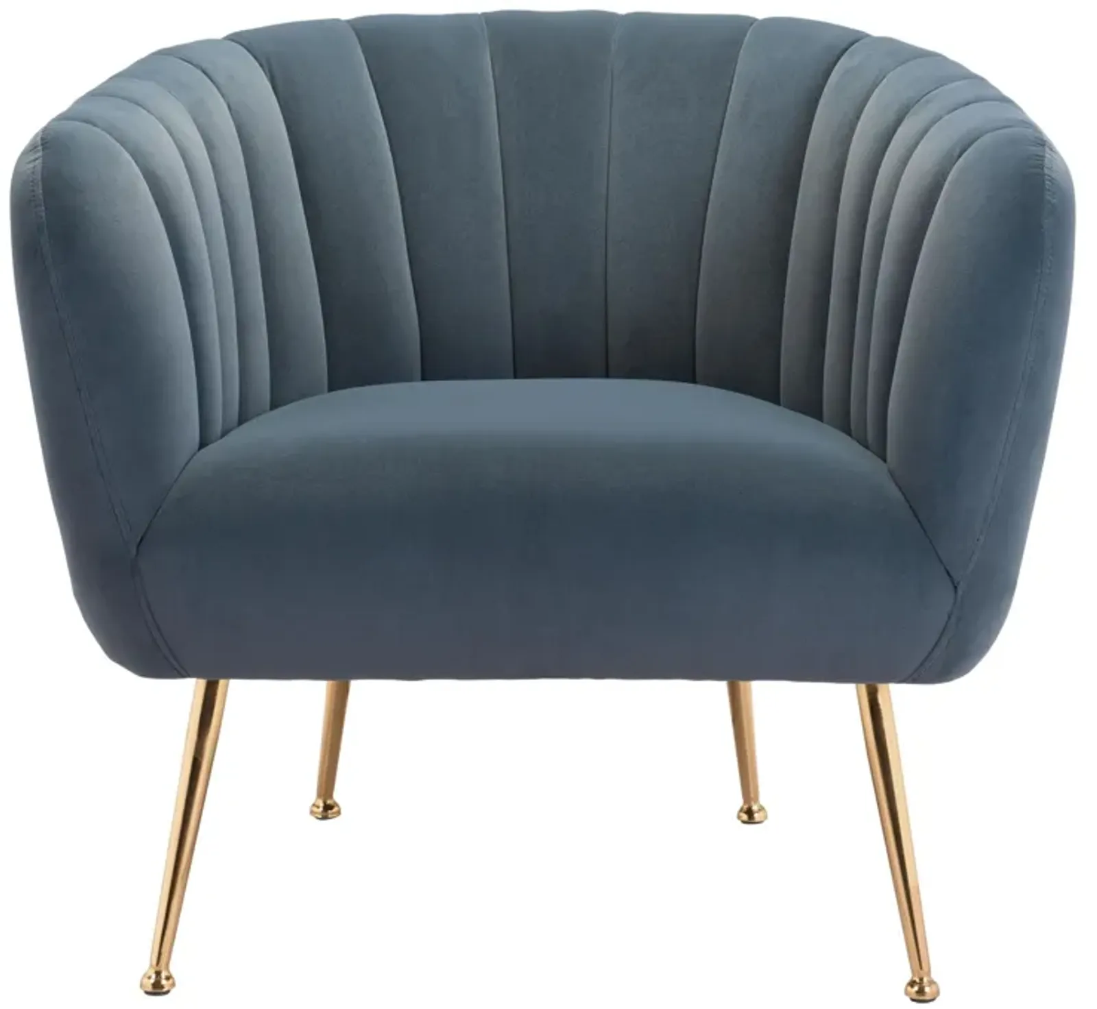 Deco Accent Chair Gray & Gold